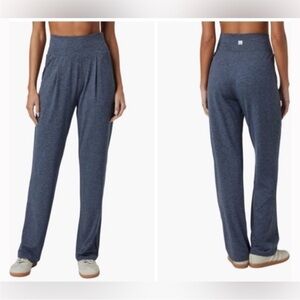Vuori Lux At Ease High Rise Straight Leg Pants Azure Blue Size M Lounge Comfy